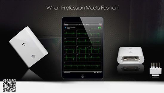 Wireless ECG For iOS Connection With Bluetooth And WIFI iCV200
