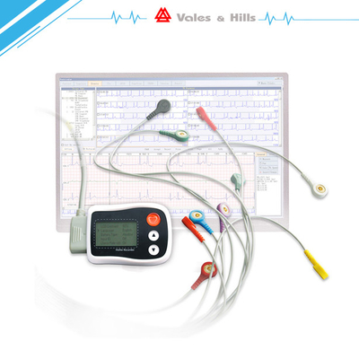 분석 절차를 가진 LED 3 채널 Holter 의학 ECG 기록병 75 * 55 * 16 mm