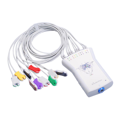 12를 가진 디지털 방식으로 자동적인 ECG 기계 - 지도 참을성 있는 케이블 및 측력계