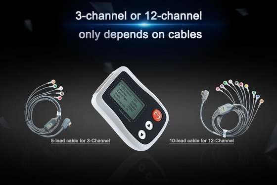 Holter 똑똑한 감시자를 검출하는 24 - 72 시간을 감시하는 백색 보행가능 ECG