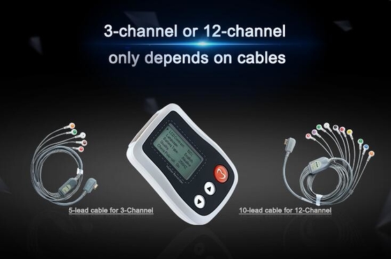 다 지도는 백색 기록병을 가진 소형 Holter 소형 ECG 감시자 테스트에 케이블을 답니다