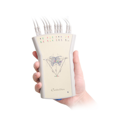 VLP 시물레테나오우스 12와 가지고 다닐 수 있는 회색 플라스틱 리코더는 포켓용 ECG 기계를 이끕니다
